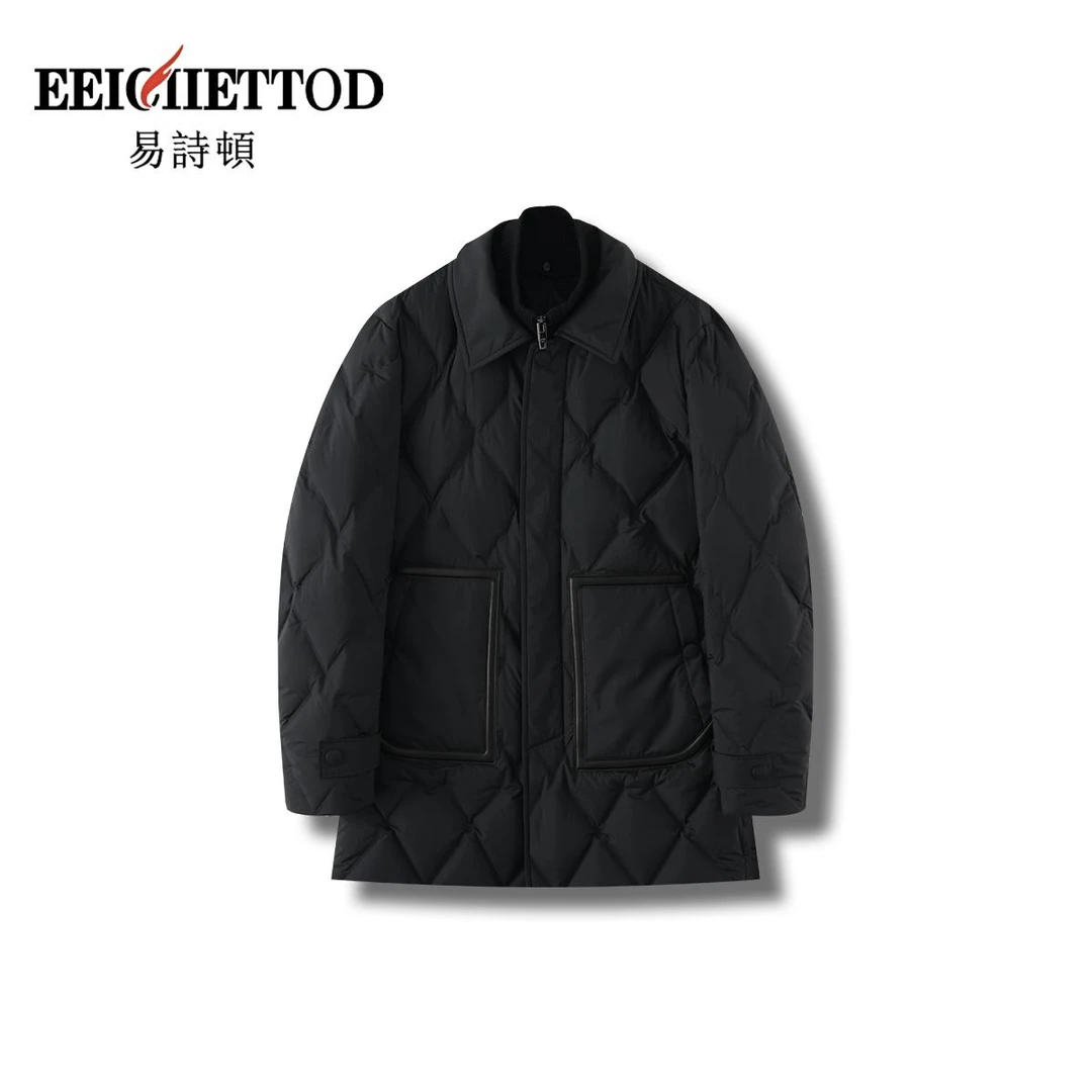 【懒猫nono专享】易诗顿男装秋冬商务中长款保暖羽绒服B081-YN762