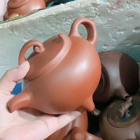 茶杯绿泥宜兴紫砂全手工制作全清