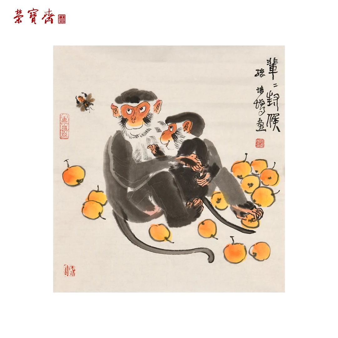 -17（g99705）《辈辈封侯》书画 纸本 44×48cm