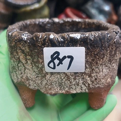 红陶粗陶花盆手工