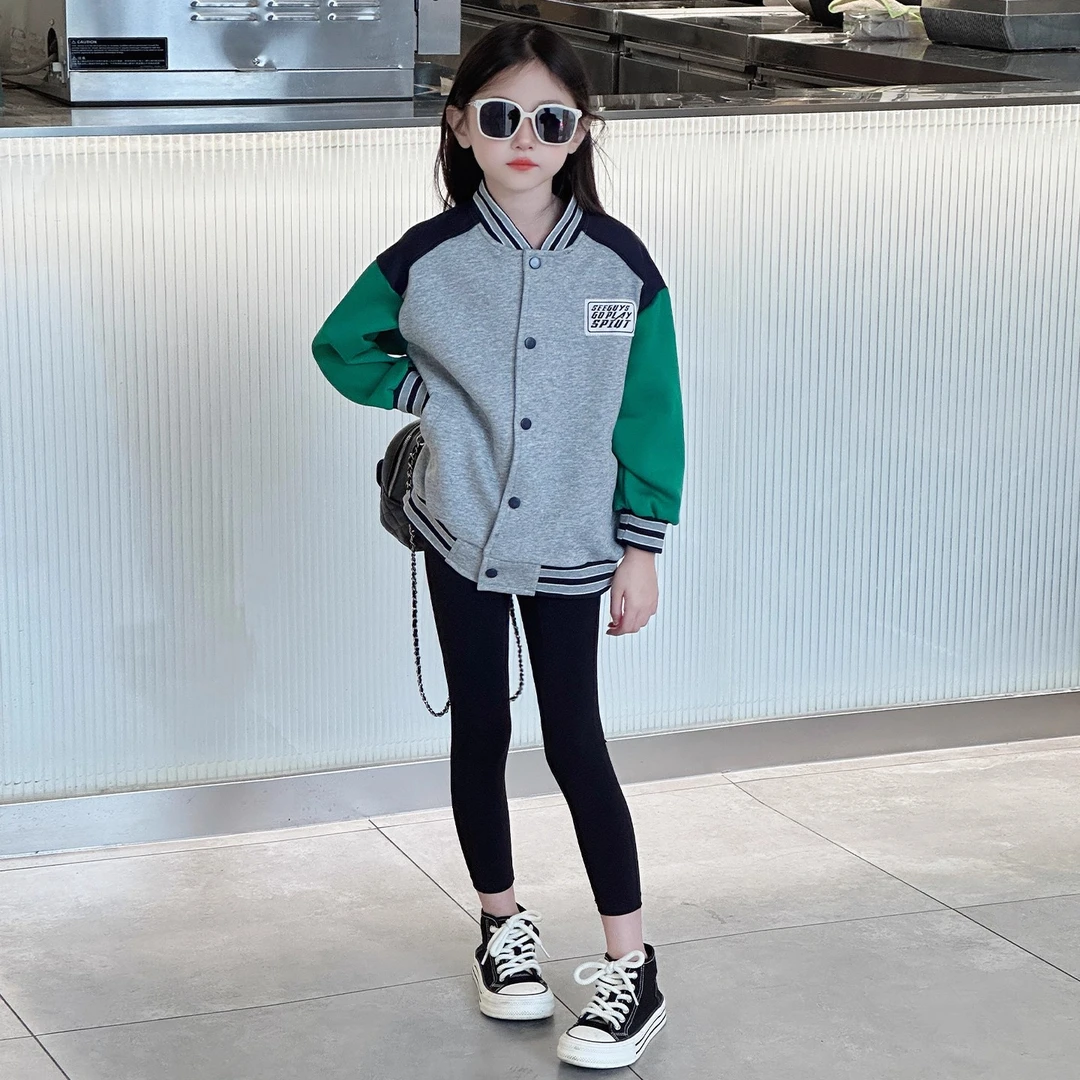 女童独特超好看外套2025新款大童早秋韩系棒球服女孩春秋薄款夹克