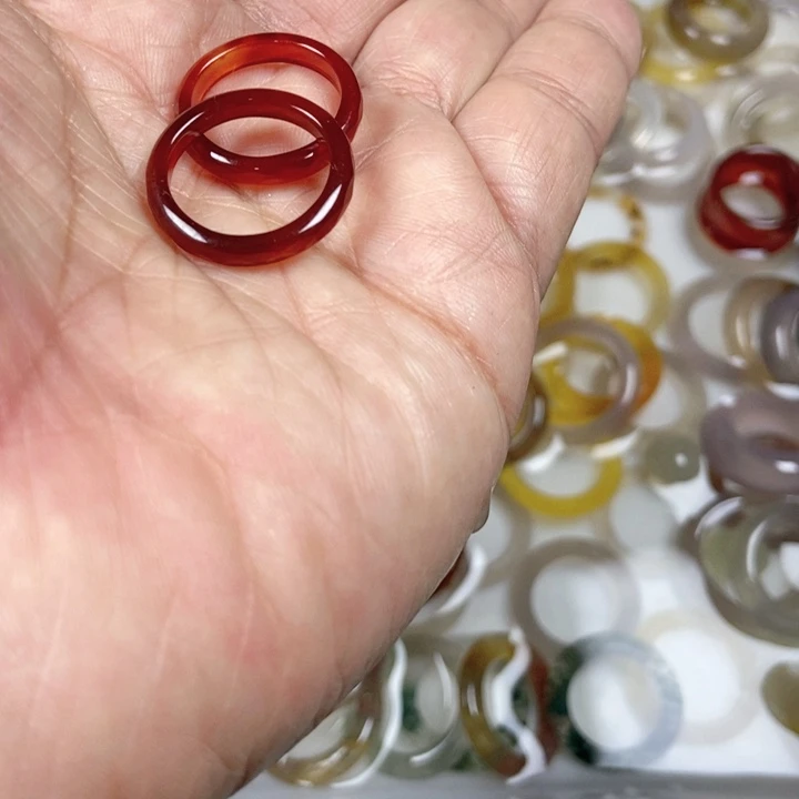 未镶嵌戒指玛瑙/玉髓林*不退不换