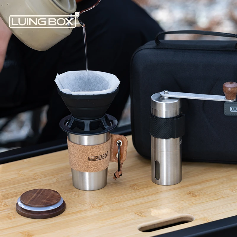 LUING BOX露营盒子 Solo手冲咖啡套装 磨豆器
