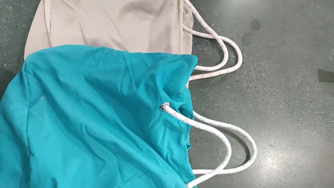 杏色+蓝色手提收纳包包各发1个尽量发不同色共2个