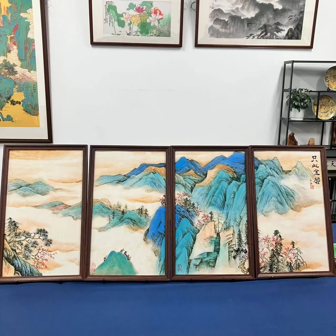 33*53竖幅-只此金壁四条屏+/张涛（带框）