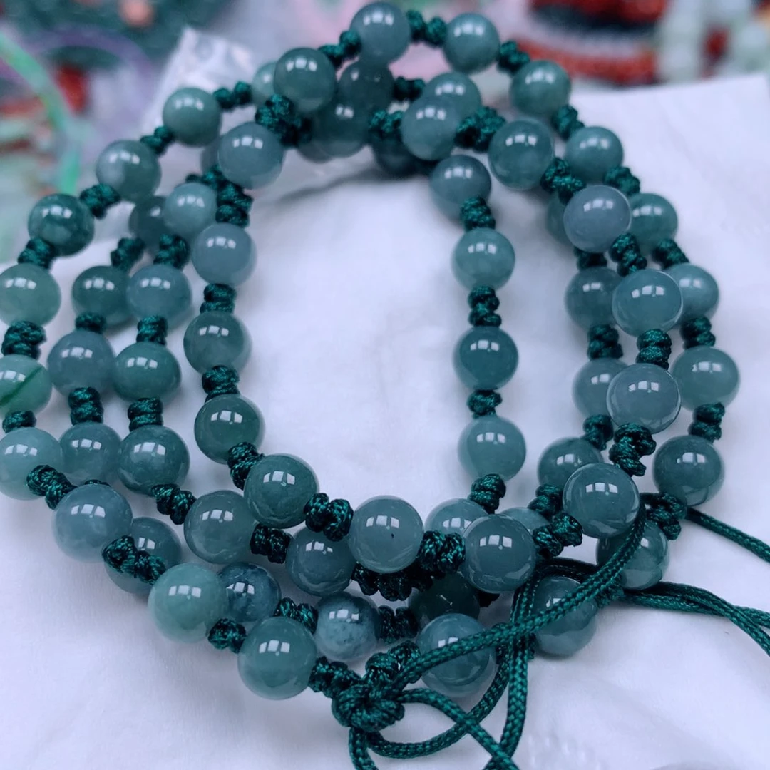 翡翠未镶嵌颈饰珠子