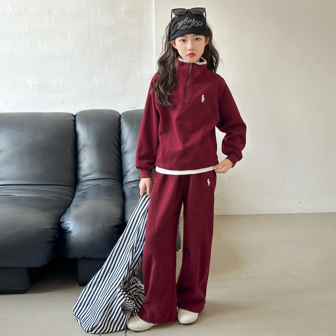女童早秋穿搭一整套运动套装2025新款大童女孩洋气卫衣休闲两件套