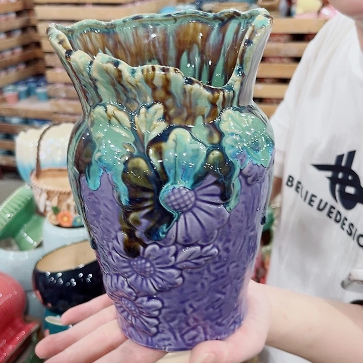 有孔.凑单10元陶瓷花盆发货！