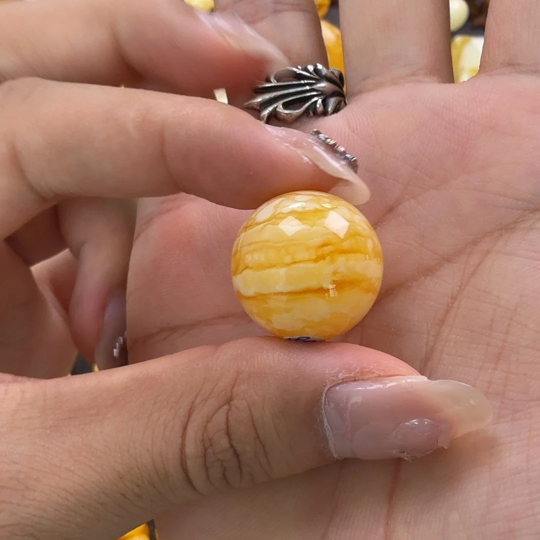 蜜蜡未镶嵌珠宝奇石21.6mm