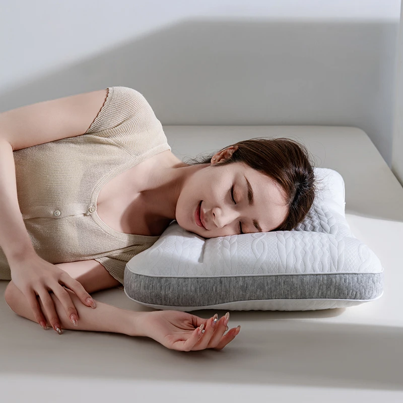 兰枕护颈枕麦穗针织棉护颈枕芯成人学生枕头家用护颈椎