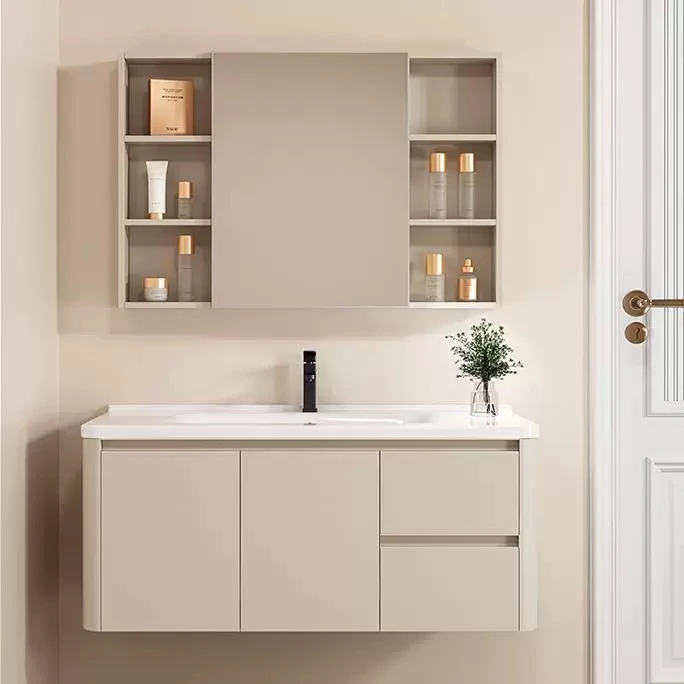 焕新家圆弧抽屉蜂窝铝卫生间陶瓷一体盆浴室柜组合