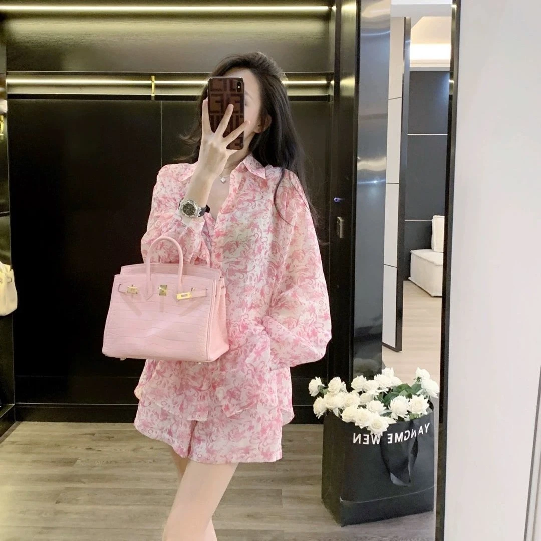 小香风裤套装夏装时尚减龄薄款韩版洋气三件套今年流行爆款超仙女