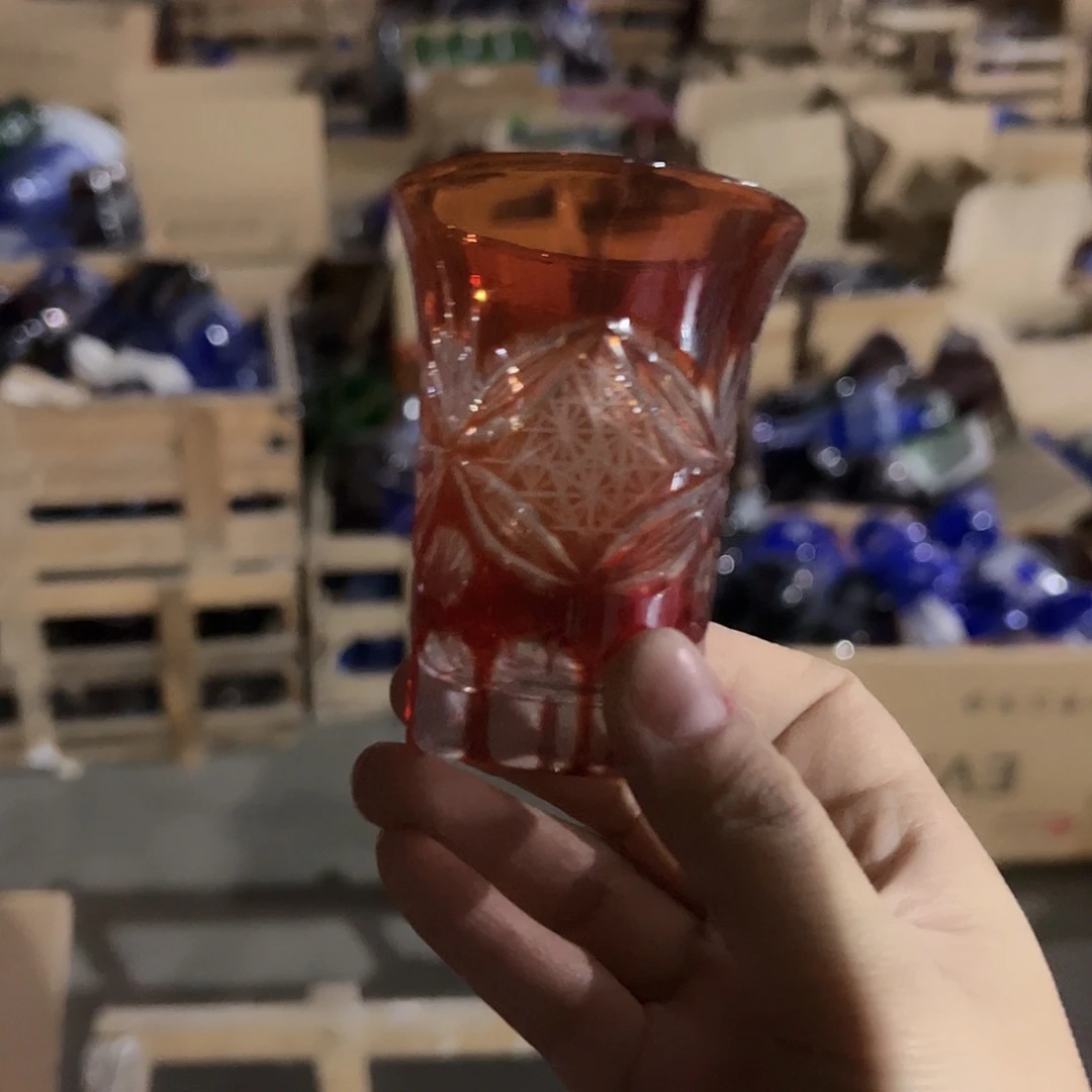 水晶玻璃平底款微瑕一个