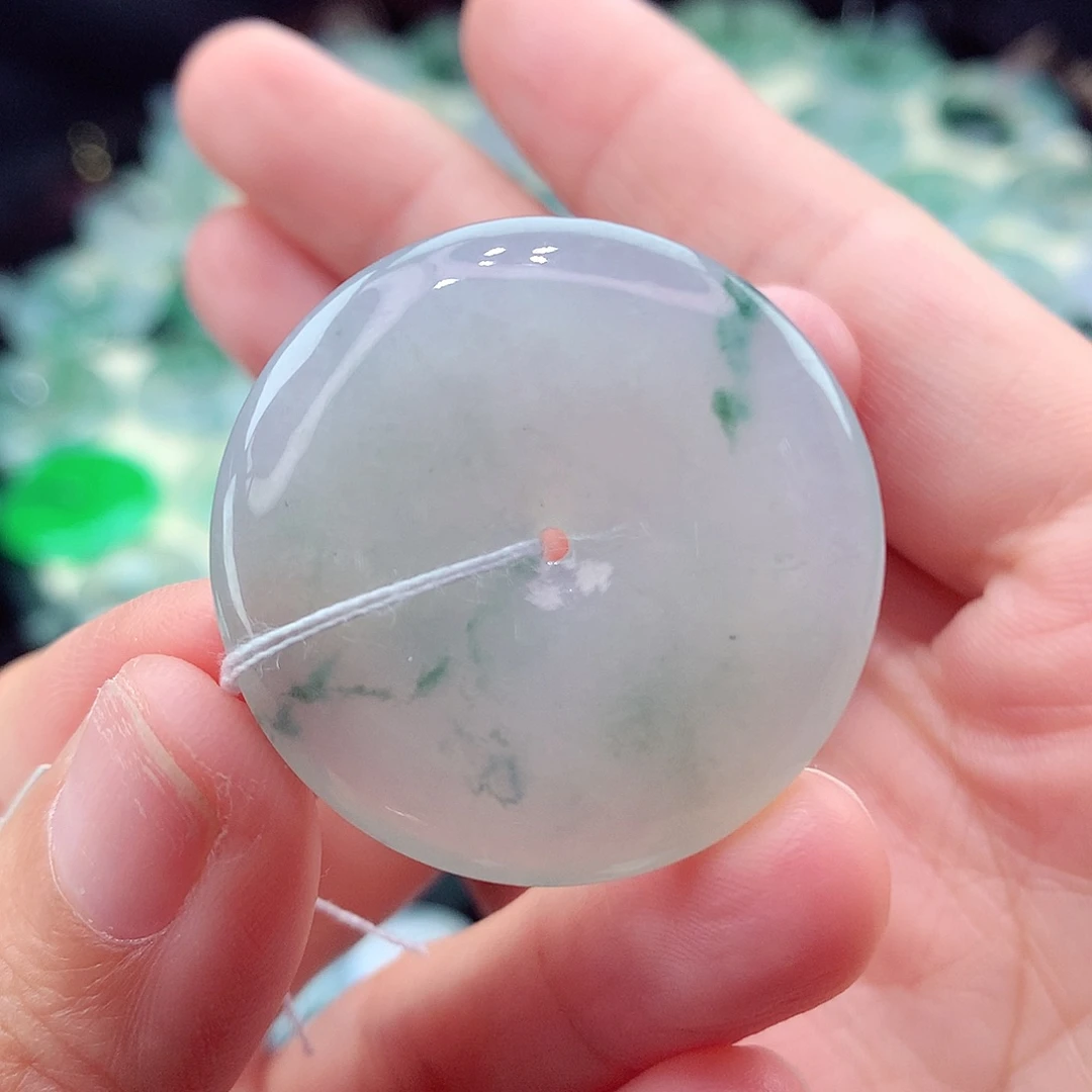 翡翠未镶嵌颈饰编号22-尺寸32/5.8