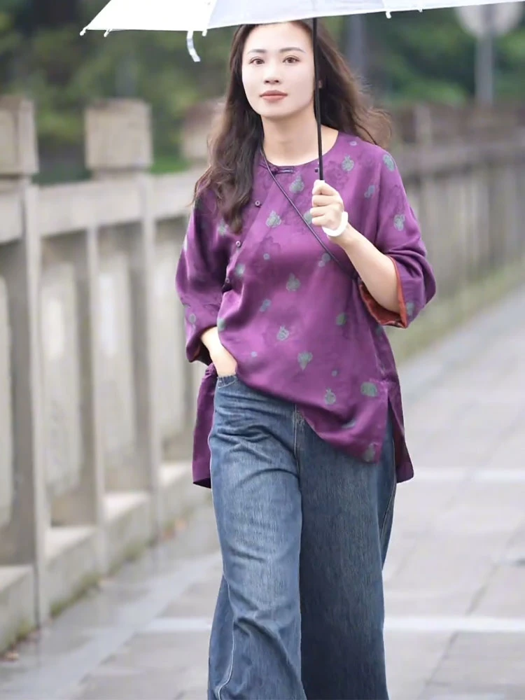 新中式女装国风上衣禅意气质独特高端精致唐装小衫女2025秋季新款