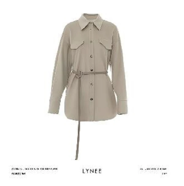 LYNEE衬衫气质时尚衬衣翻领宽松衬衫LGB2CAW094