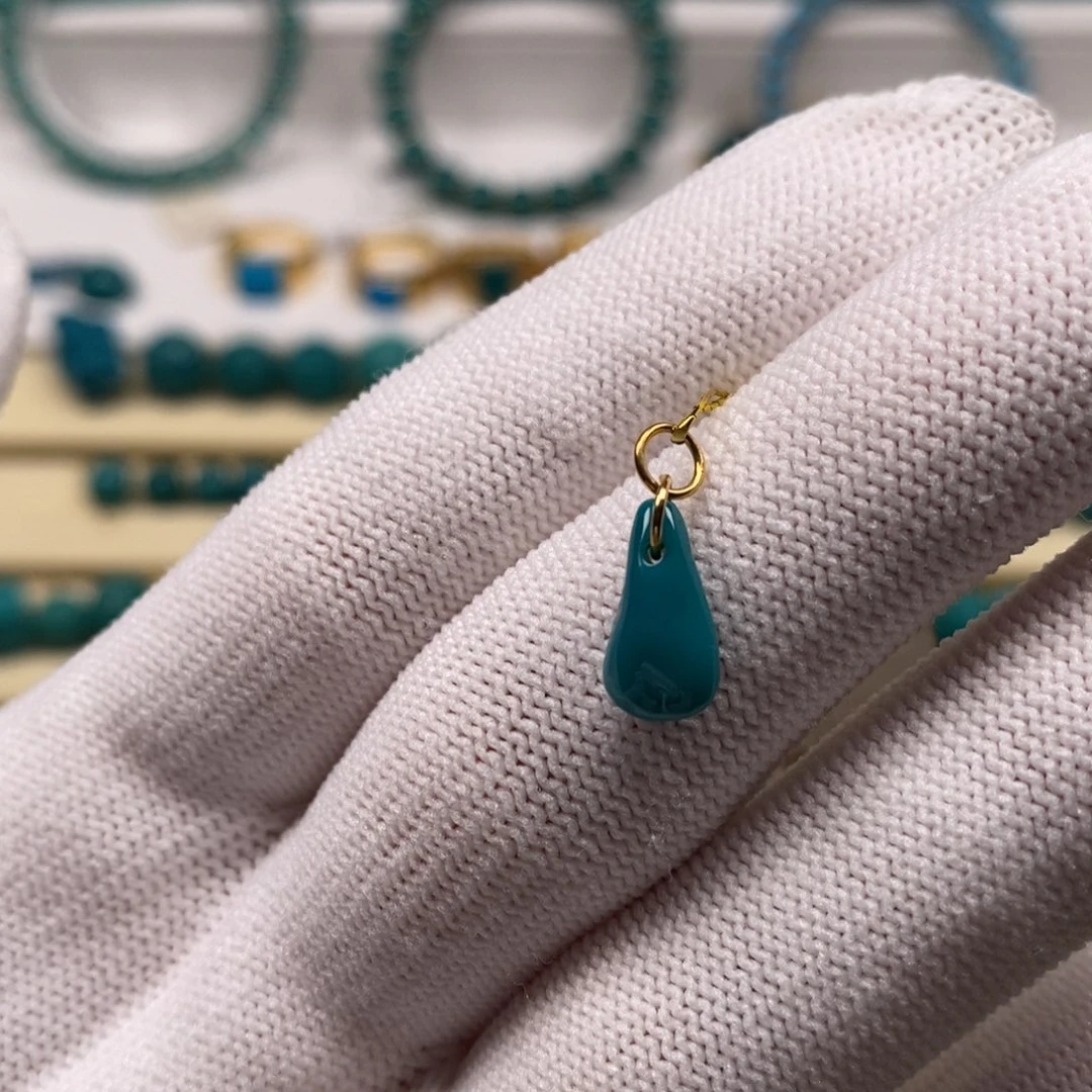 未镶嵌绿松石珠宝奇石侧挂6.1mm