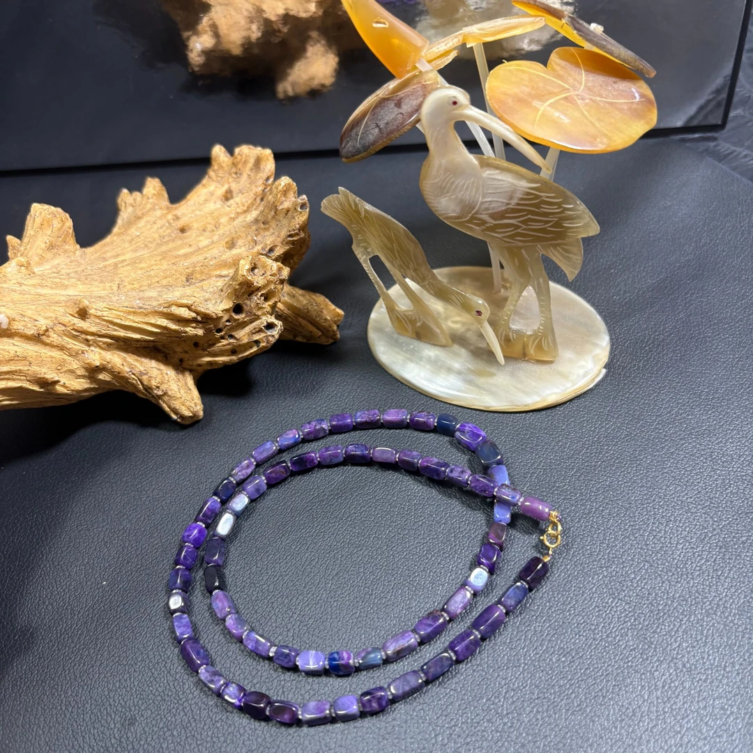 老四一店精选 帝王紫方糖项链