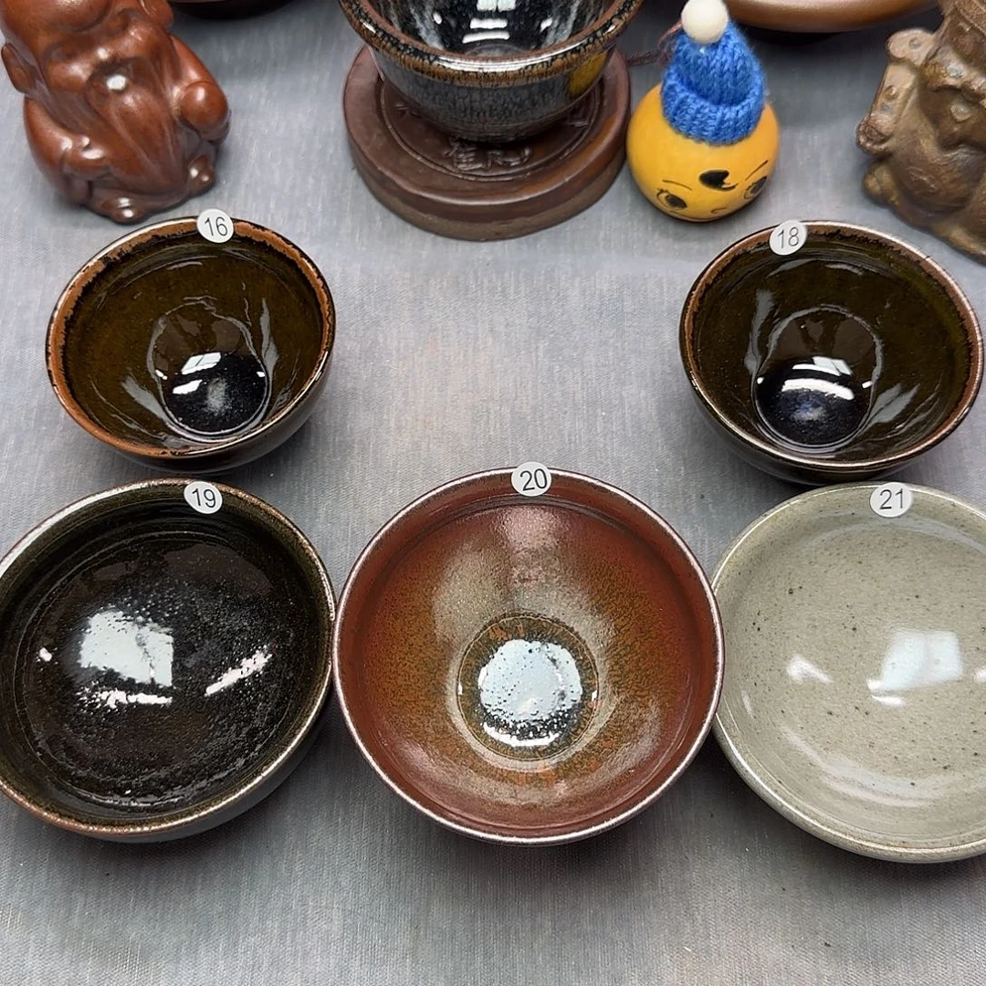 苍***白茶盏印春堂柴烧建盏