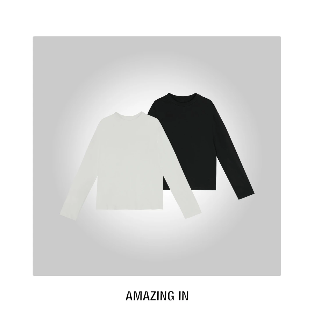 AMAZING IN | 1oo%棉 | 极简百搭长袖T恤 A250701-AI57BTL2410377