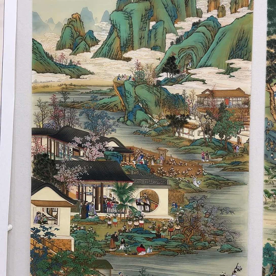 国画有*人精品山水丝绢