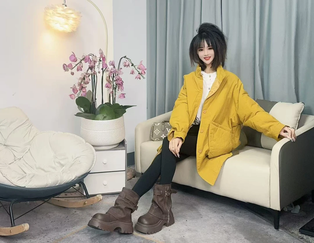 【沐木流浪记】（双子座）宽松显瘦立领百搭侧开叉五色可选棉服外套z