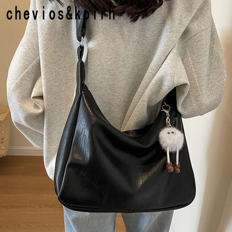 Chevios&Koirh复古包包女士托特包百搭大容量斜挎包2024新款通勤