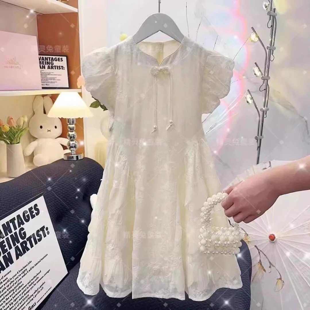 女童连衣裙夏装2025新款儿童国风旗袍裙女孩新中式汉服夏季公主裙