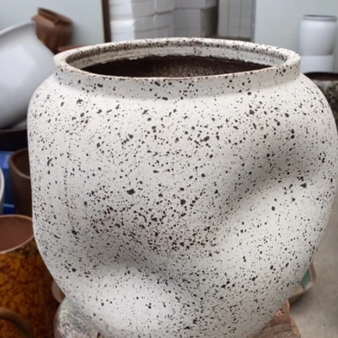 【闪购商品】紫砂花盆高约28口20手工