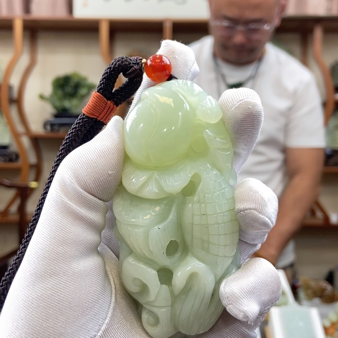 蛇纹石玉未镶嵌手把