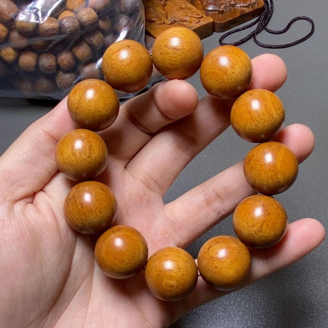 贡木印贡黄年糕手串尺寸20