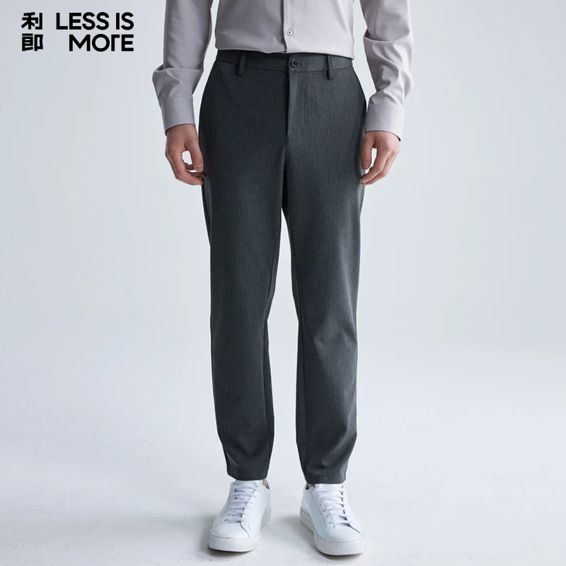 利郎【抗皱】2025新款四季款男士商务休闲裤九分裤时尚百搭修身舒适