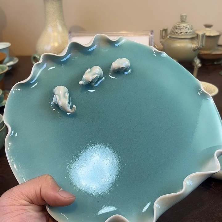 糖***人瓷片龙泉青瓷福利青瓷