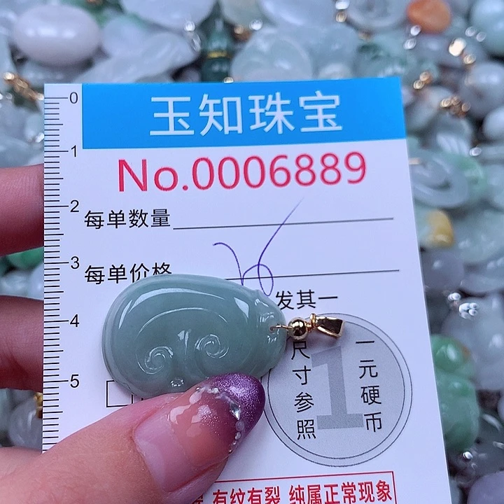 翡翠未镶嵌颈饰6889