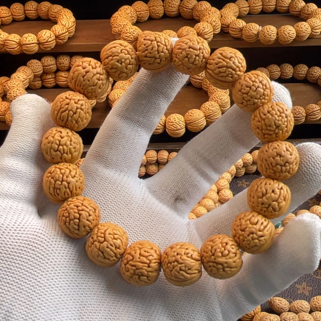 G***.桃核手串盘龙手串16