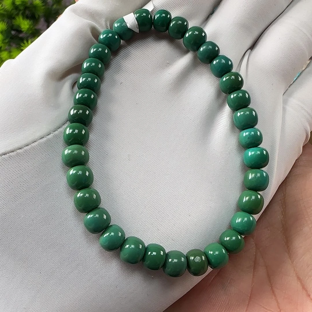 绿松石未镶嵌手串6.5mm