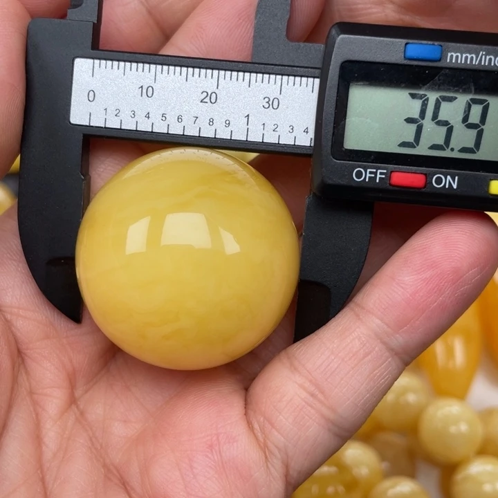 裸石蜜蜡未镶嵌蜜蜡圆珠