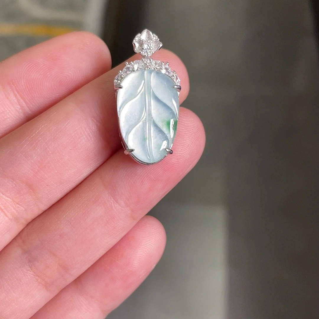 翡翠银S925镶嵌颈饰