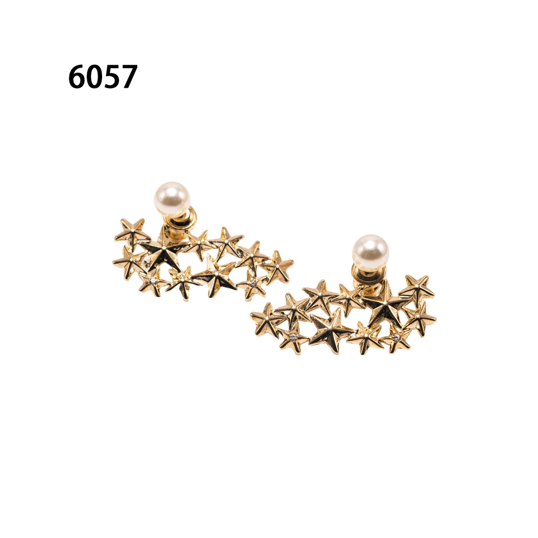 铜合金耳饰 气质耳环小众设计高级感耳饰～6057