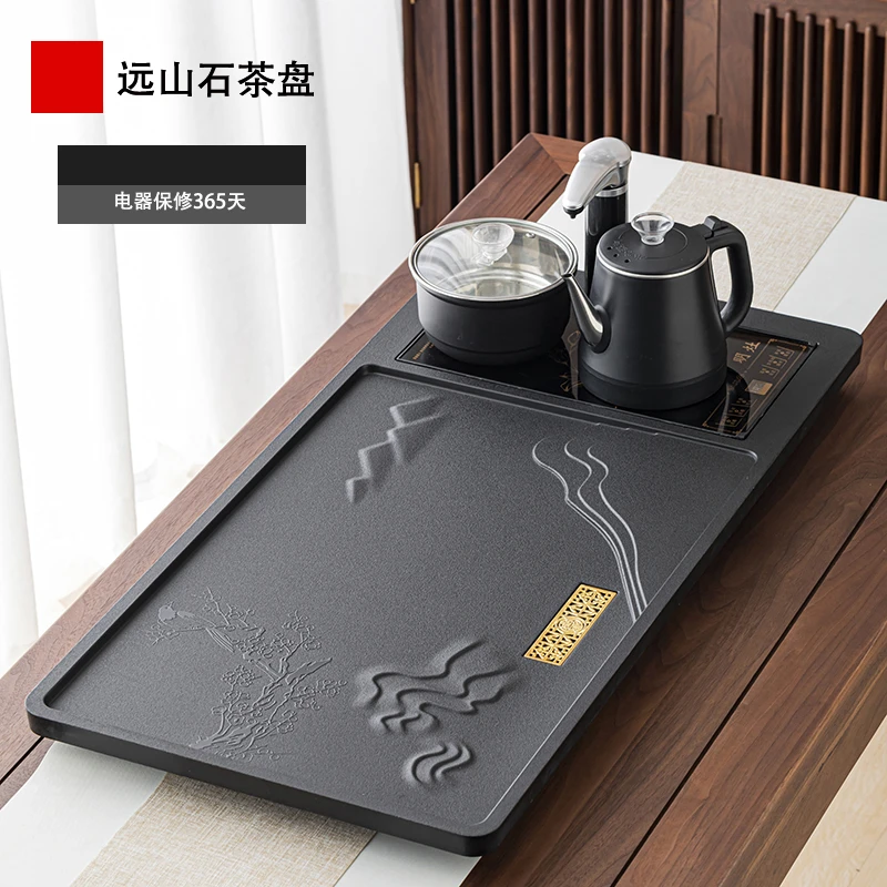 全自动上水石茶台一体式简约高档家用一体电热茶盘茶具茶托盘