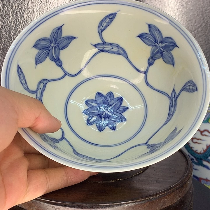 H***n钧瓷手工艺品青花大碗精品大碗