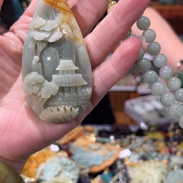 未镶嵌岫玉毛衣链