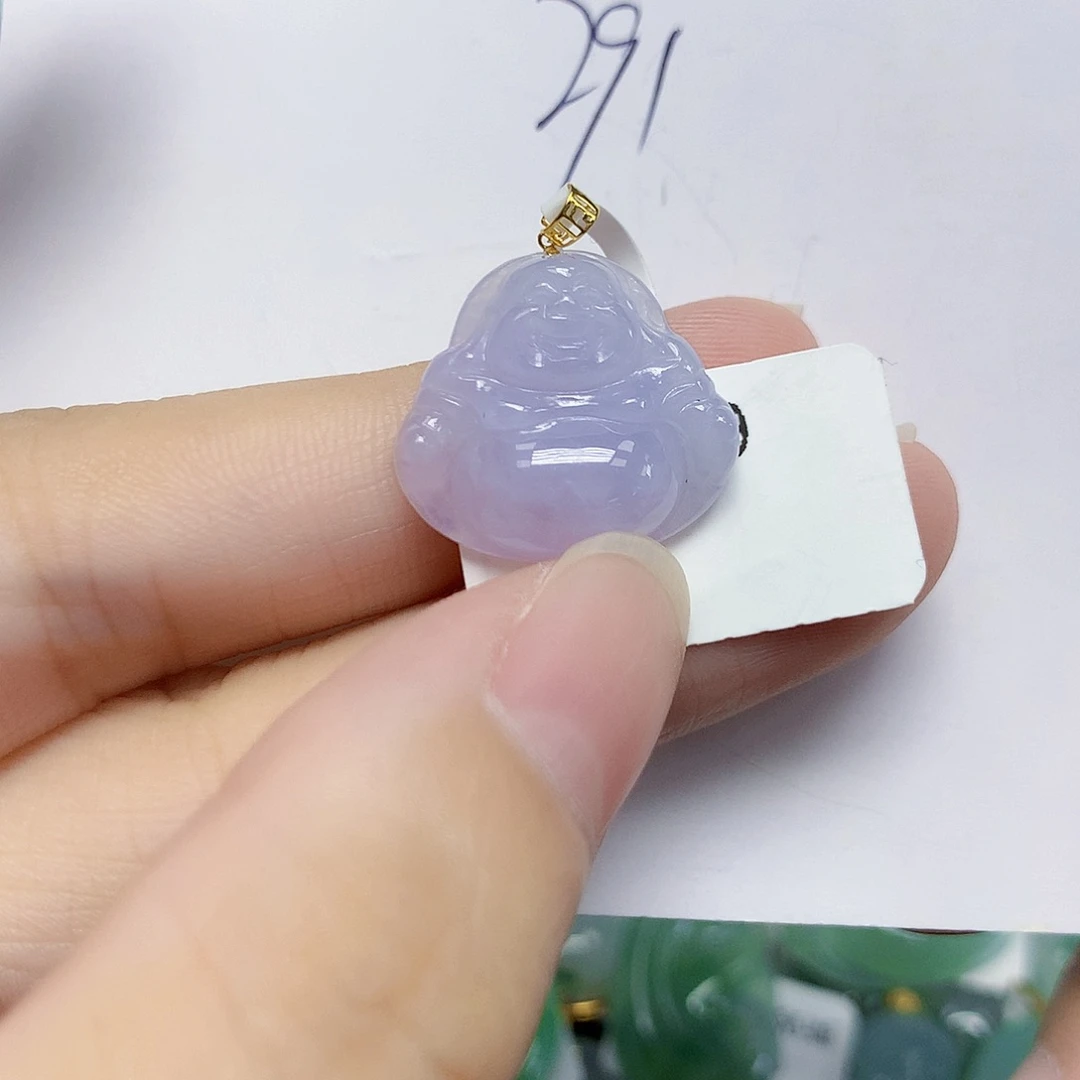 颈饰18K金镶嵌翡翠