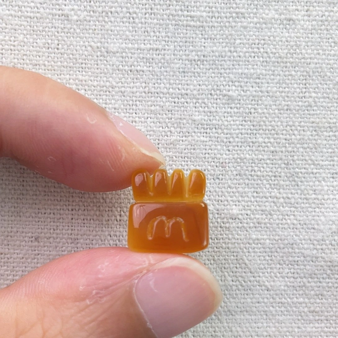 琥珀未镶嵌裸石麦当劳薯条