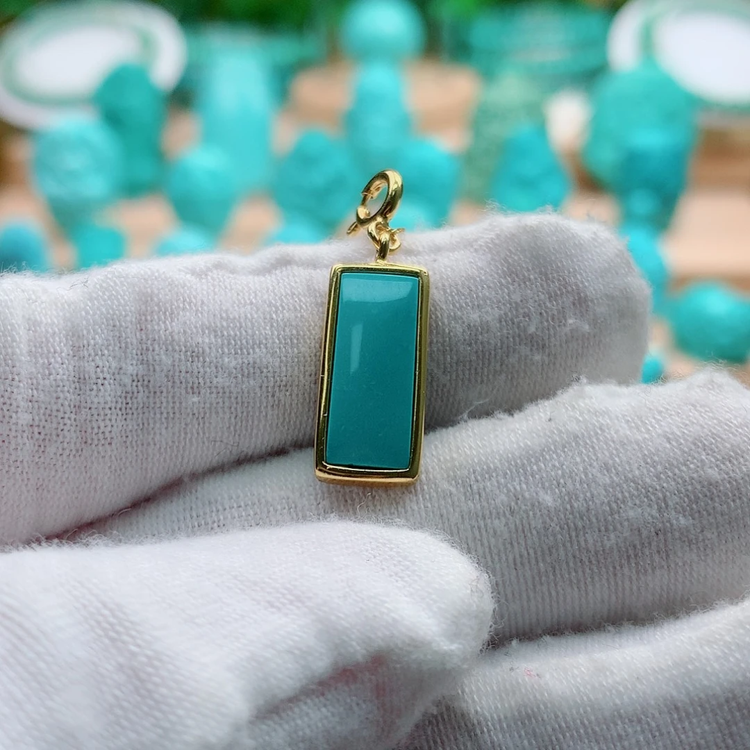 绿松石银S925镶嵌配饰