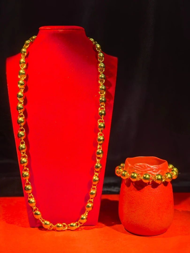 【吴总专属】大气圆珠项链+圆珠手链多样性发货