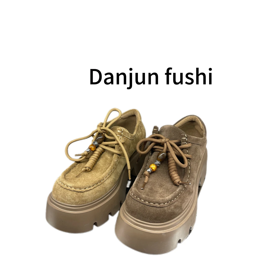 Danjun2025“系带浅口勒夫学院秋季”鞋