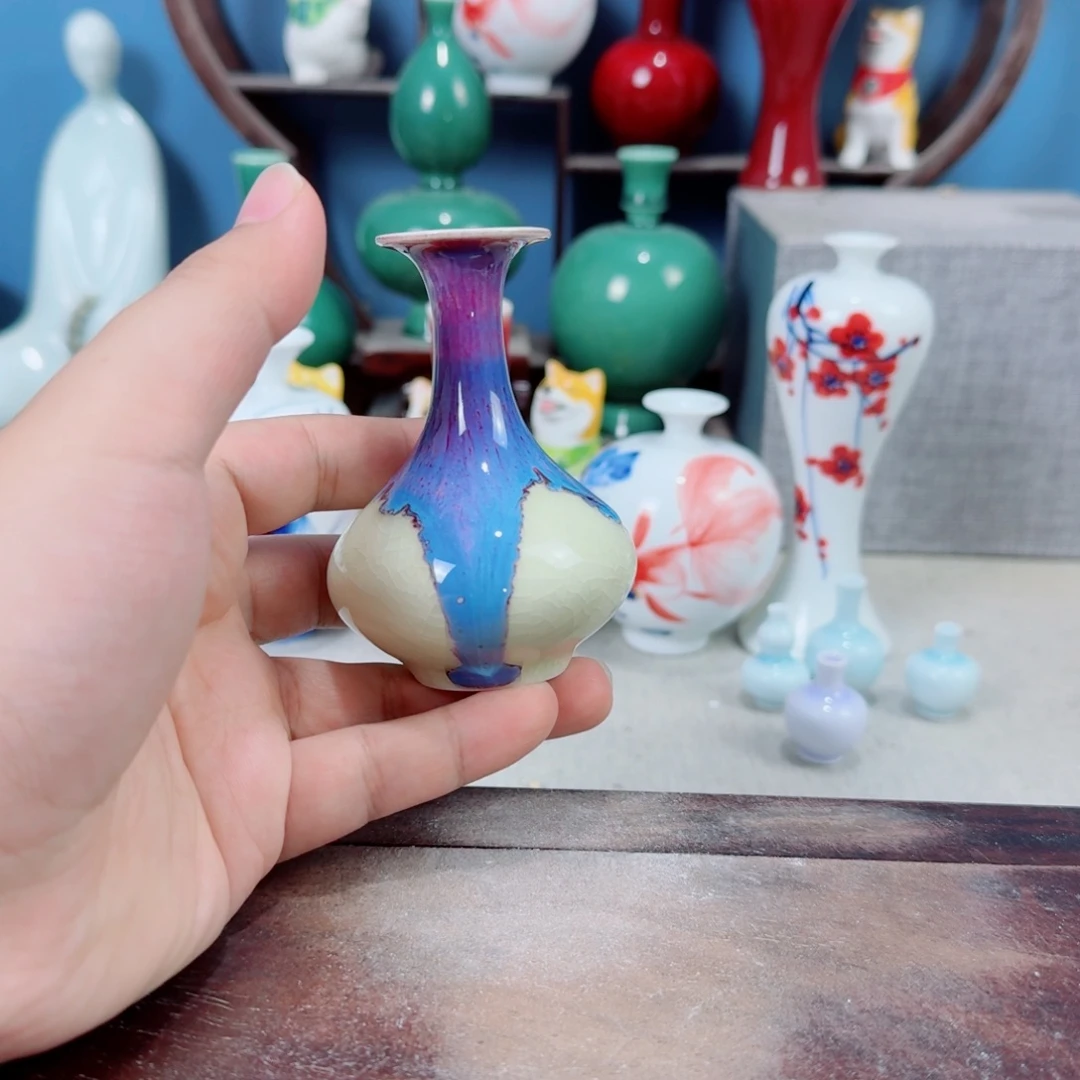 陶瓷手工小花器摆件