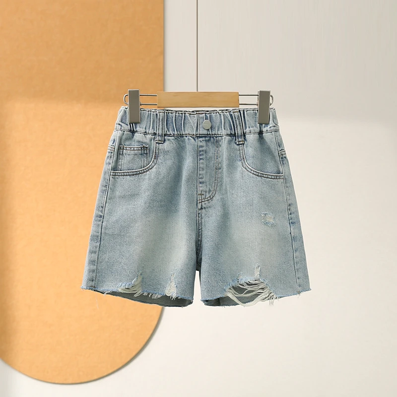 【专柜童装~番系列】百搭时尚个性牛仔五分裤2025夏季新款品牌