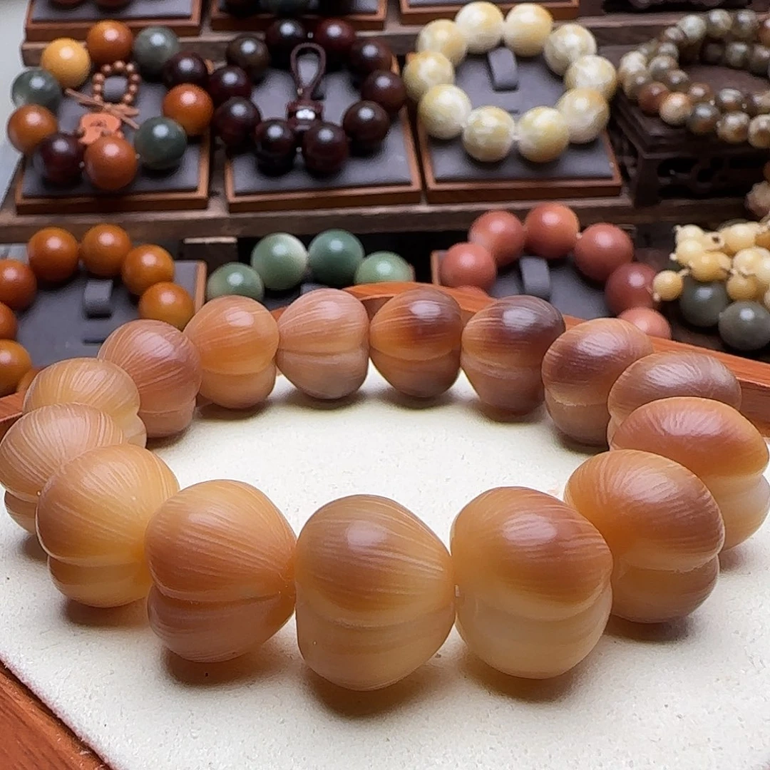 菩提根/象牙果吊坠干磨雕刻拉丝屁桃20mm全品